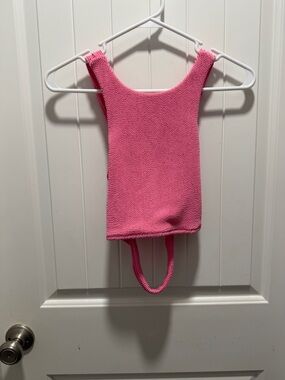 Free People Pink Knit Tank Swim Top